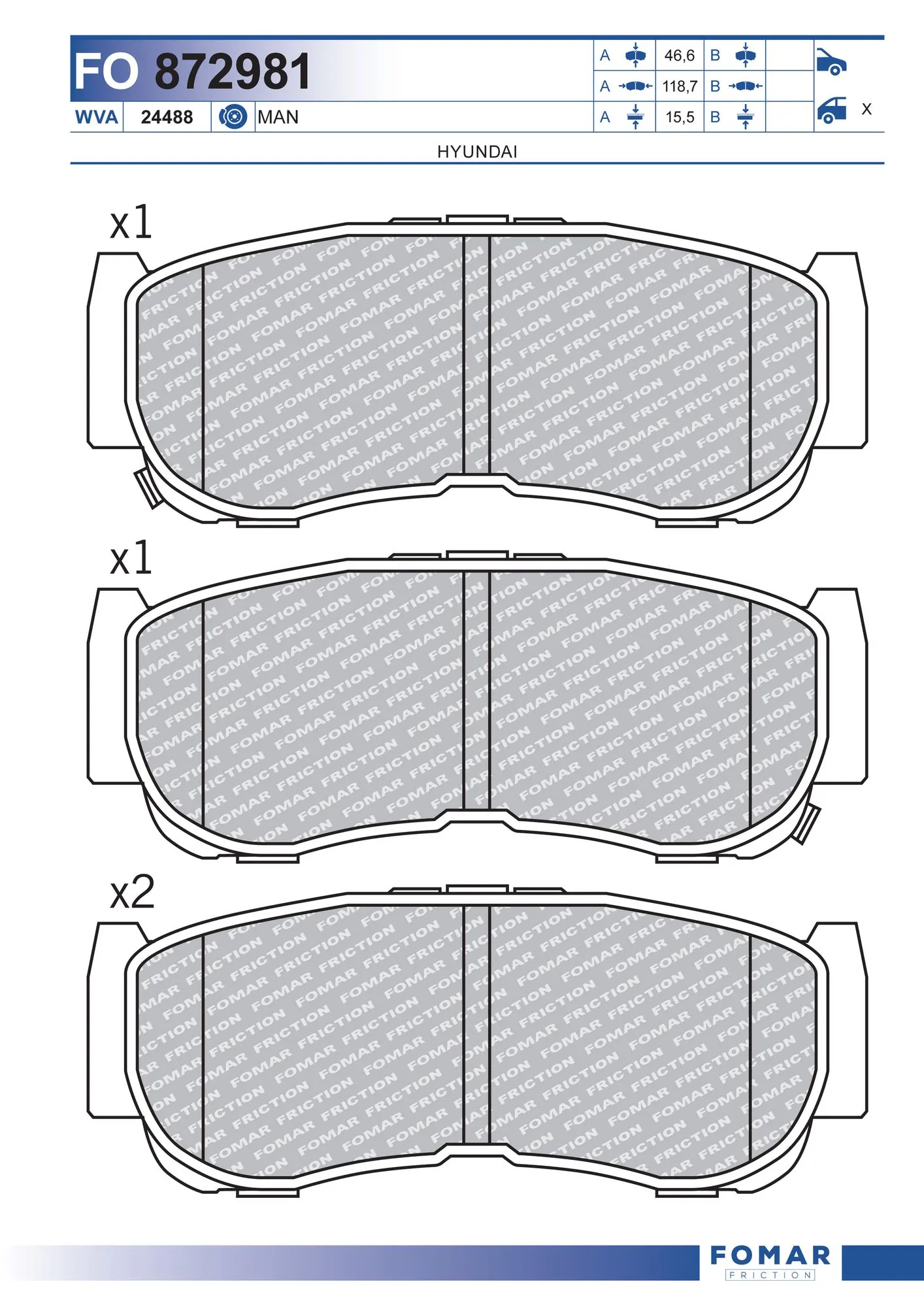 Brake Pad Set, disc brake